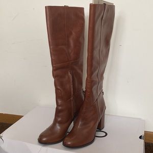NWT Knee-High All Leather Heeled Boots
